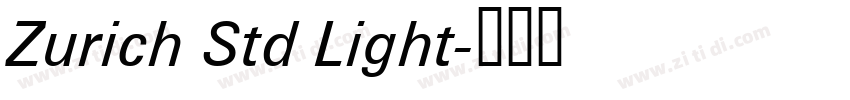 Zurich Std Light字体转换